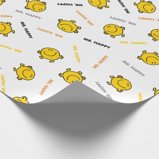 Mr Happy | Dansen en glimlachen Cadeaupapier (Hoek)