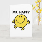 Mr Happy | Dansen en glimlachen Kaart (Gele Bloem)
