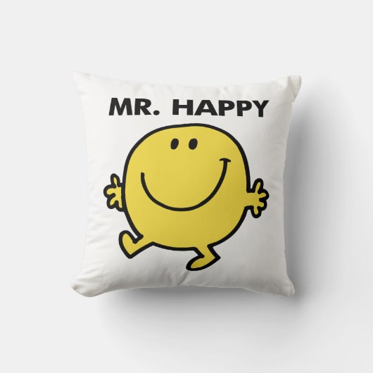 Mr Happy | Dansen en glimlachen Kussen (Voorkant)