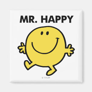 Mr Happy Dansen en glimlachen Magneet