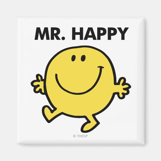 Mr Happy | Dansen en glimlachen Magneet (Voorkant)