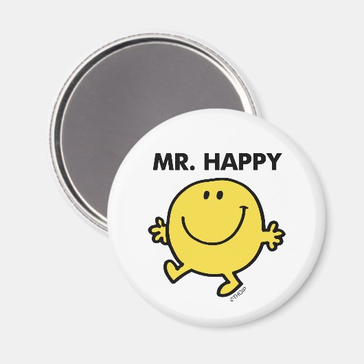Mr Happy | Dansen en glimlachen Magneet (Voorkant / Achterkant)