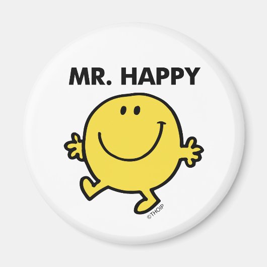 Mr Happy | Dansen en glimlachen Magneet (Voorkant)