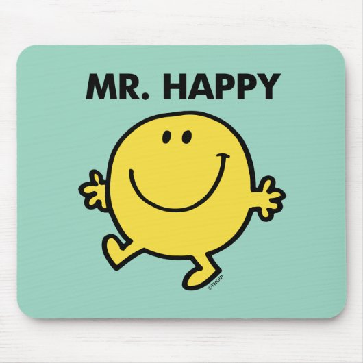 Mr Happy | Dansen en glimlachen Muismat (Voorkant)
