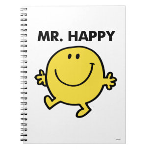 Mr Happy Dansen en glimlachen Notitieboek