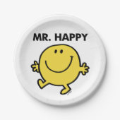 Mr Happy | Dansen en glimlachen Papieren Bordje (Voorkant)
