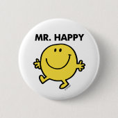 Mr Happy | Dansen en glimlachen Ronde Button 5,7 Cm (Voorkant)