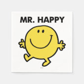 Mr Happy | Dansen en glimlachen Servet (Voorkant)
