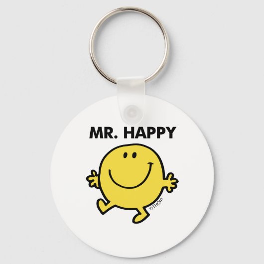 Mr Happy | Dansen en glimlachen Sleutelhanger (Achterkant)