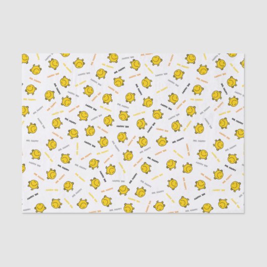 Mr Happy | Dansen en glimlachen Tissuepapier (Voorkant)