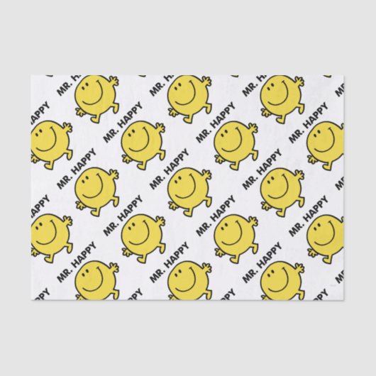 Mr Happy | Dansen en glimlachen Tissuepapier (Voorkant)