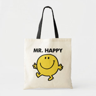 Mr Happy Dansen en glimlachen Tote Bag