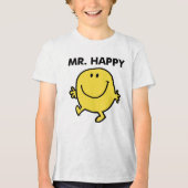 Mr Happy | Dansen en glimlachen Tri-Blend Shirt (Voorkant)