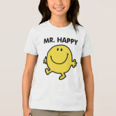 Mr Happy | Dansen en glimlachen Tri-Blend Shirt (Voorkant)