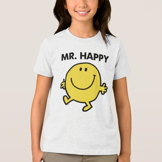 Mr Happy | Dansen en glimlachen Tri-Blend Shirt (Voorkant)