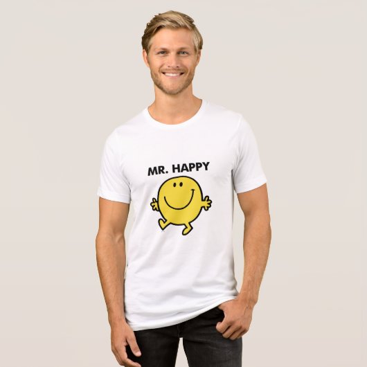 Mr Happy | Dansen en glimlachen Tri-Blend Shirt (Voorkant volledig)
