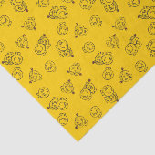 Mr Happy en Miss Sunshine | Geel patroon Tissuepapier (Detail)