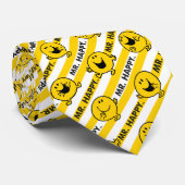 Mr Happy | Geel patroon met strepen Stropdas (Opgerold)