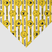 Mr Happy | Geel patroon met strepen Tissuepapier (Detail)