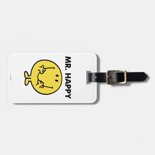 Mr Happy | Giant Smiley Face Bagagelabel (Voorkant horizontaal)
