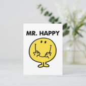 Mr Happy | Giant Smiley Face Briefkaart (Staand voorkant)