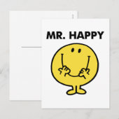 Mr Happy | Giant Smiley Face Briefkaart (Voorkant / Achterkant)