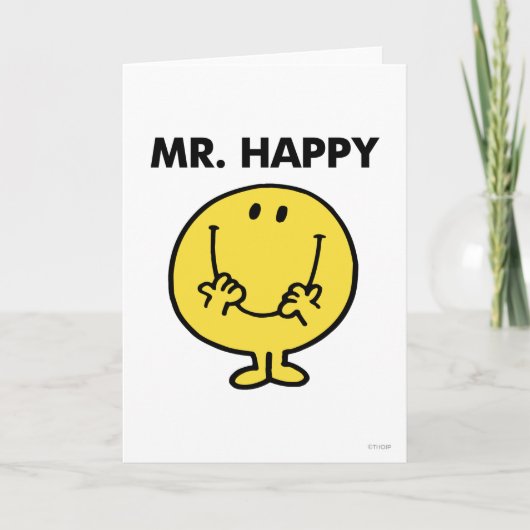 Mr Happy | Giant Smiley Face Kaart (Voorkant)