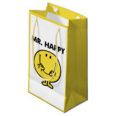 Mr Happy | Giant Smiley Face Klein Cadeauzakje (Voorkant Gekanteld)