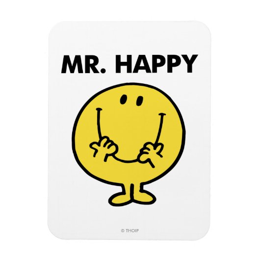 Mr Happy | Giant Smiley Face Magneet (Verticaal)