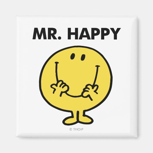 Mr Happy | Giant Smiley Face Magneet (Voorkant)