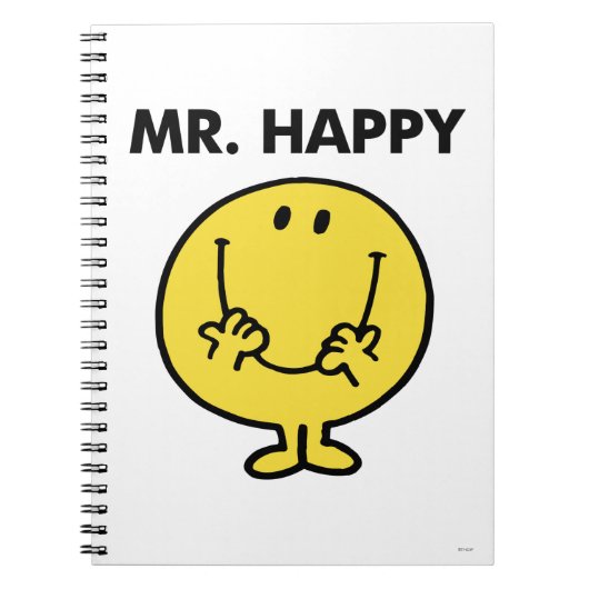 Mr Happy | Giant Smiley Face Notitieboek (Voorkant)