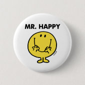 Mr Happy | Giant Smiley Face Ronde Button 5,7 Cm (Voorkant)