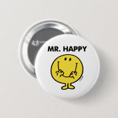 Mr Happy | Giant Smiley Face Ronde Button 5,7 Cm (Voorkant /achterkant)
