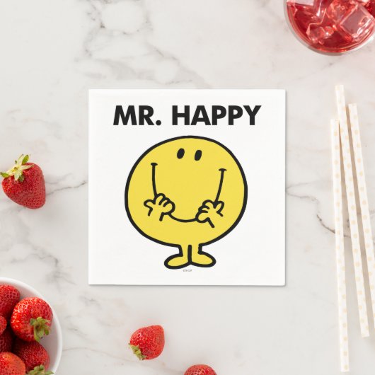 Mr Happy | Giant Smiley Face Servetten (Insitu)