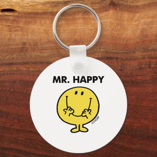 Mr Happy | Giant Smiley Face Sleutelhanger (Voorkant)