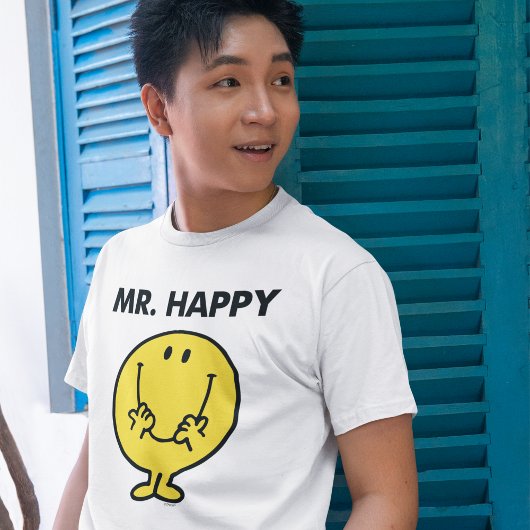 Mr Happy | Giant Smiley Face Tri-Blend Shirt