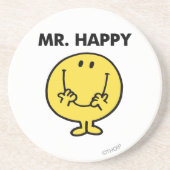 Mr Happy | Giant Smiley Face Zandsteen Onderzetter (Voorkant)