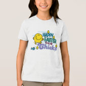 Mr. Happy | Happy Easter To All My Chicks Tri-Blend Shirt (Voorkant)