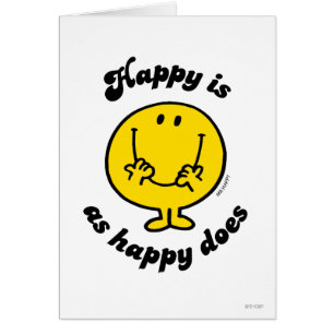 Mr Happy Happy is net zo gelukkig als doet