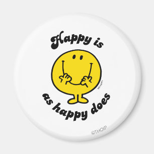 Mr Happy   Happy is net zo gelukkig als doet Magneet