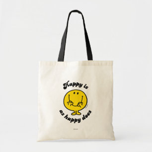 Mr Happy Happy is net zo gelukkig als doet Tote Bag