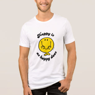 Mr Happy Happy is net zo gelukkig als doet Tri-Blend Shirt