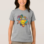 Mr Happy | Kleurrijke wervelingen & sterren Tri-Blend Shirt (Voorkant)