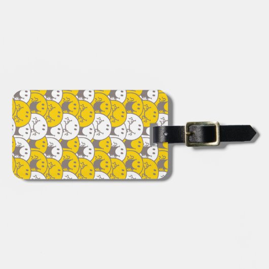 Mr Happy | Knipperend glimlach Bagagelabel (Voorkant horizontaal)