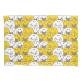 Mr Happy | Knipperend glimlach Kussensloop (Voorkant-Links)