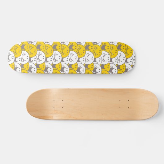 Mr Happy | Knipperend glimlach Skateboard (Horizontaal)