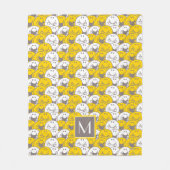 Mr Happy | Knipperend glimlachpatroon | Monogram Fleece Deken (Voorkant)