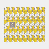 Mr Happy | Knipperend glimlachpatroon | Monogram Fleece Deken (Voorkant (Horizontaal))