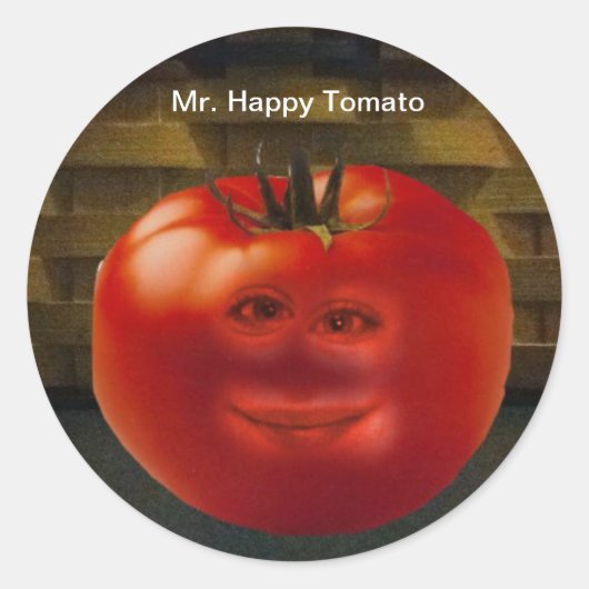 Mr Happy Tomato Stickers (Voorkant)