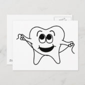 Mr Happy Tooth Briefkaart (Voorkant / Achterkant)